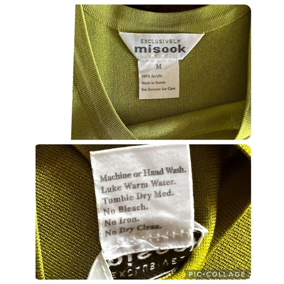 Exclusively Misook Sleeveless Lime Green Womens Tank/Cami/Top Size Medium - Picture 5 of 10